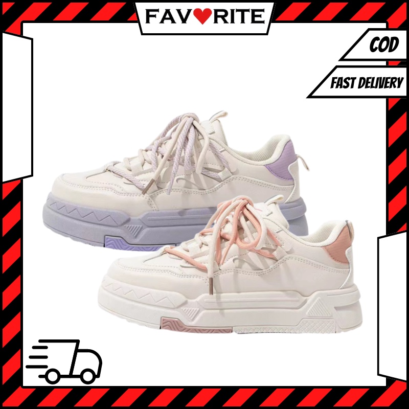 Favorite &quot;FREE BOX&quot; Sepatu Sneakers Wanita Kasual Import Korea 9196