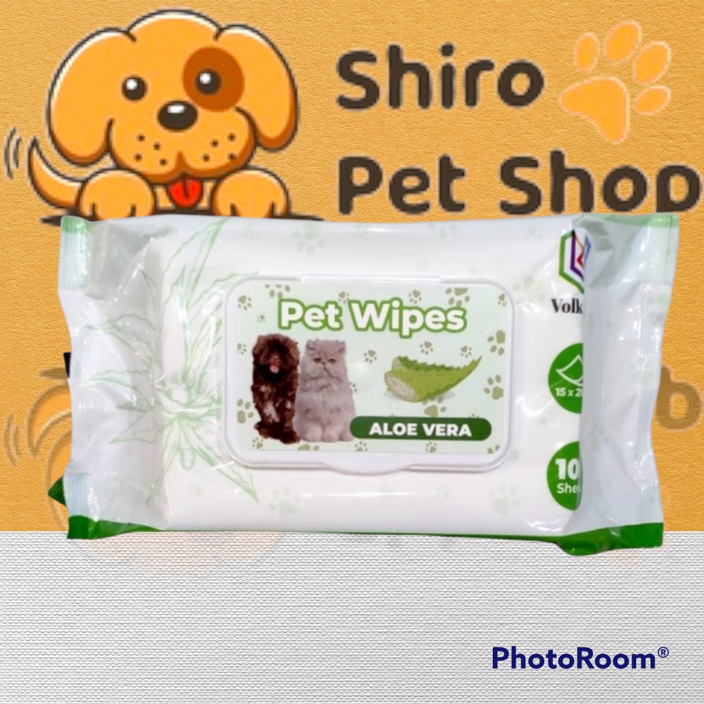 TISSUE BASAH ANJING KUCING PET WIPES BY VOLK PETS 100 LEMBAR