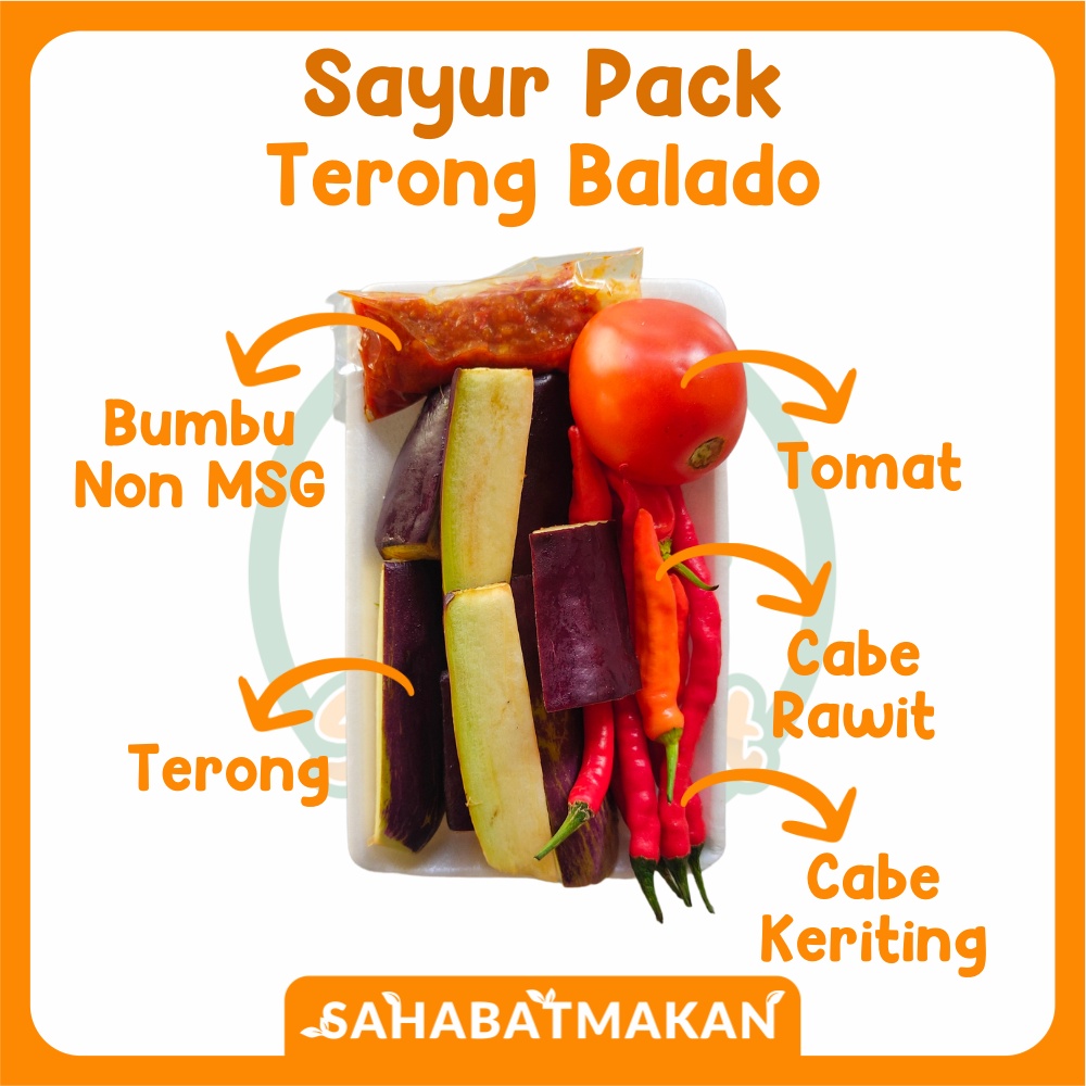 Paket Terong Balado - Sayur Pack / Sayur Prep / Sayur Instant — SahabatMakan