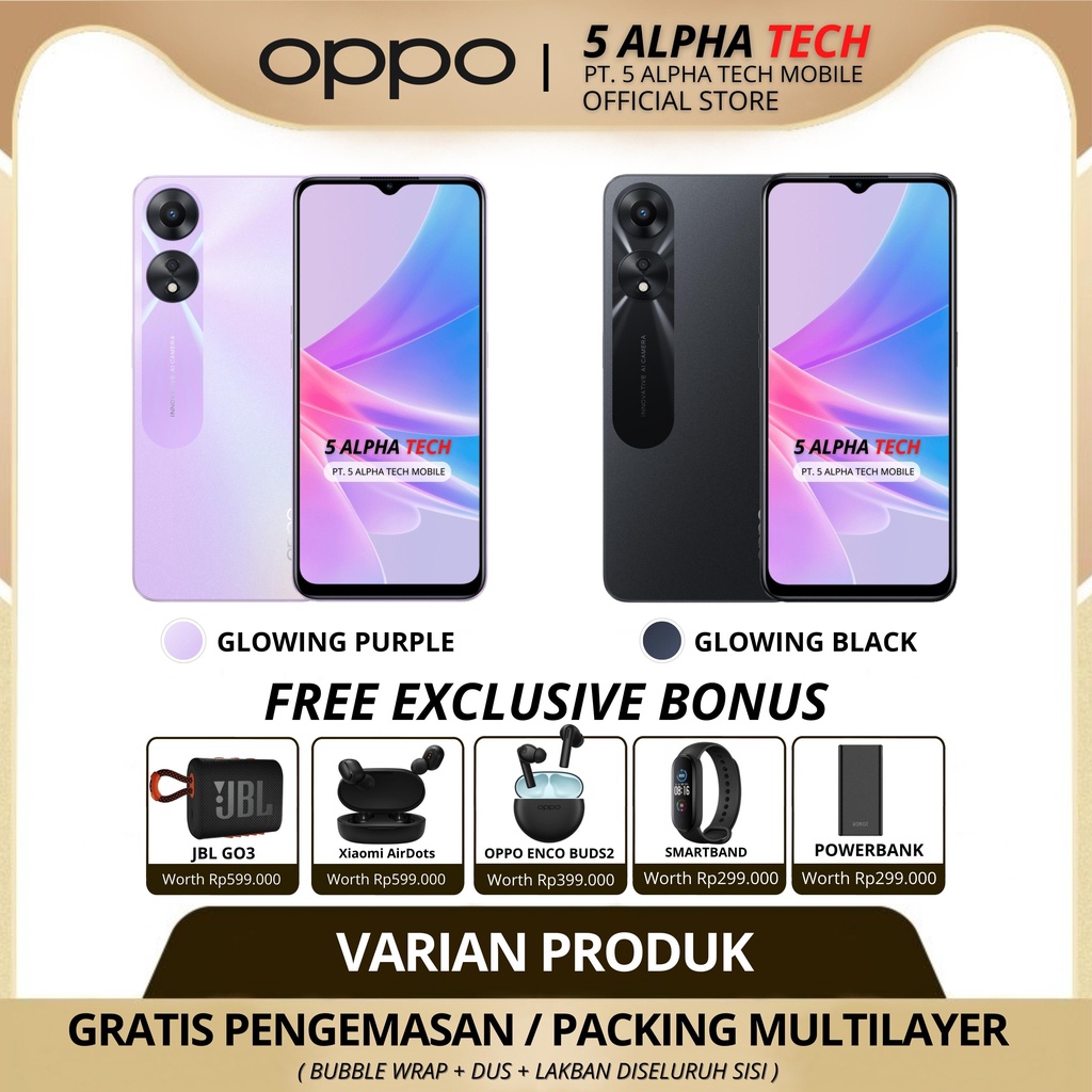 OPPO A78 5G NFC 8/256 8/128GB ( +8GB EXTENDED RAM ) GARANSI RESMI OPPO