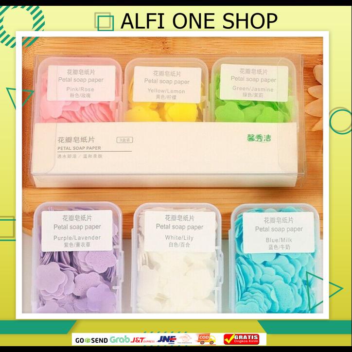 BUNGA - SABUN KERTAS MINI MOTIF BUNGA SABUN CUCI TANGAN KERTAS TRAVEL BUNGA - SABUN KERTAS MINI MOTI