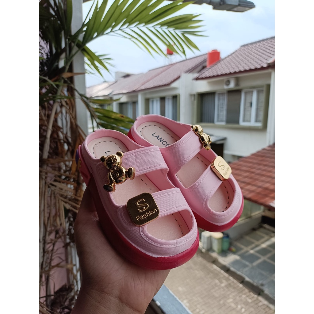 Sandal anak viral rainbow  karet jelly import 029 (24-35) sandal selop anak termurah