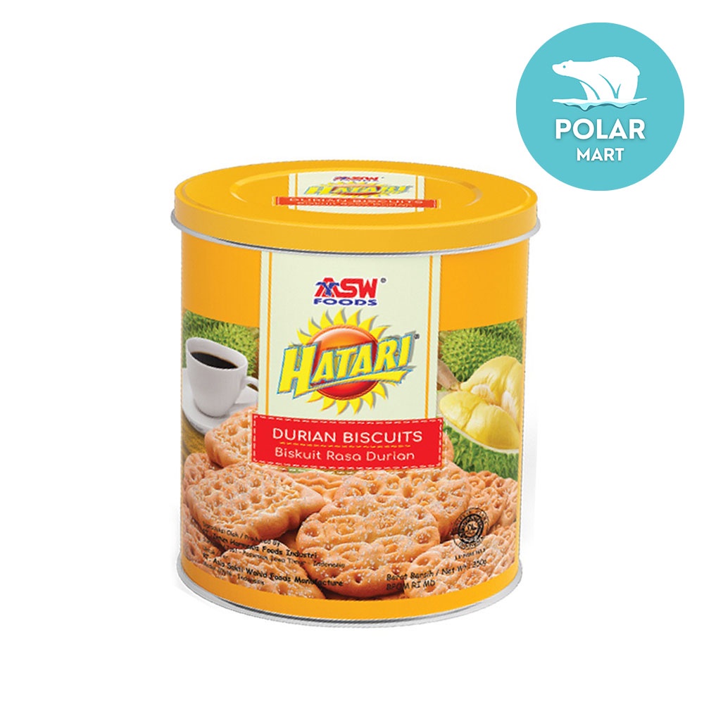 Hatari Durian Biscuits Kaleng 350 Gram