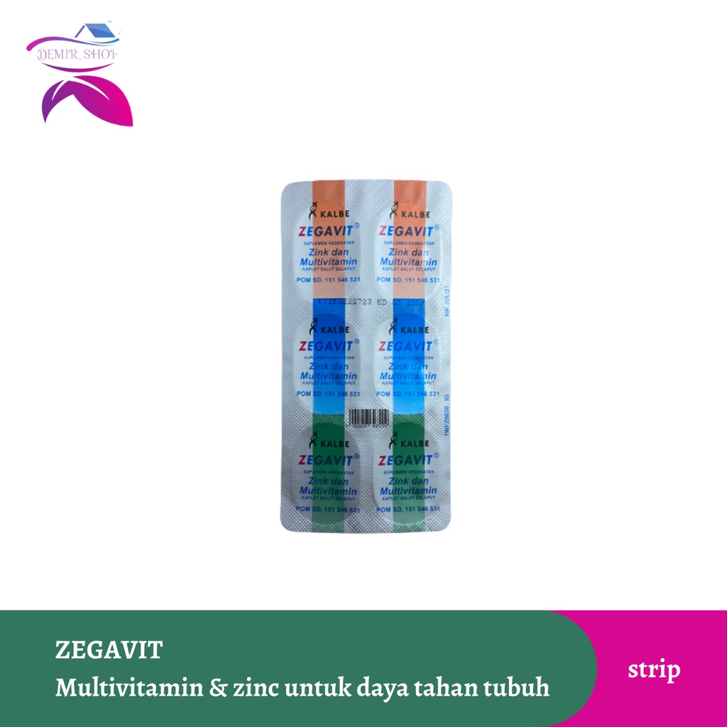 Zegavit Strip Multivitamin &amp; Zinc Untuk Daya Tahan Tubuh