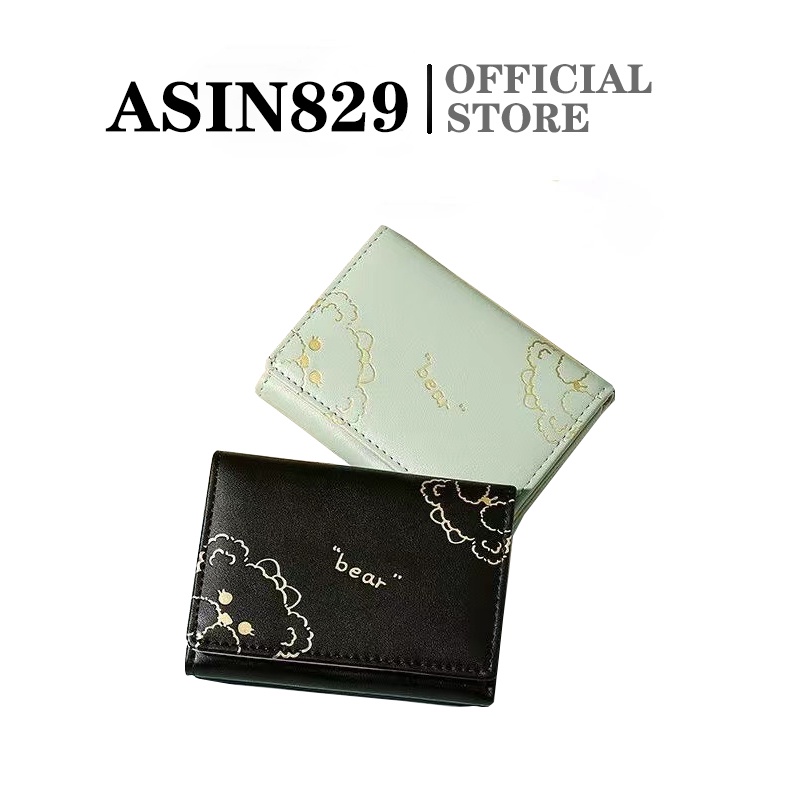 ASIN829 Dompet Lucu Dompet Lipat Import Karakter Motif Bear D238 Dompet Lipat Mini Wanita Motif Animal Cute Fashion Wanita Import AccFashionMurah