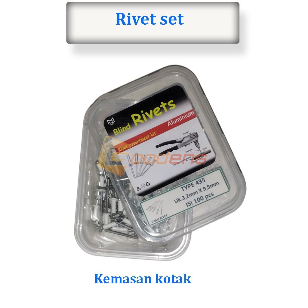 Paku Rivet Paku Keling 435 Warna isi 100 pcs