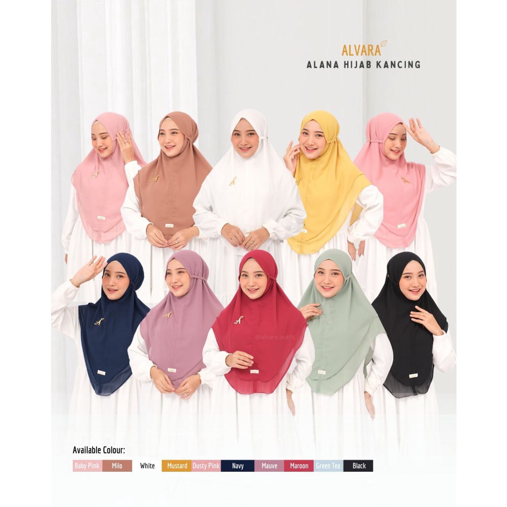 Alana Hijab Kancing Dewasa