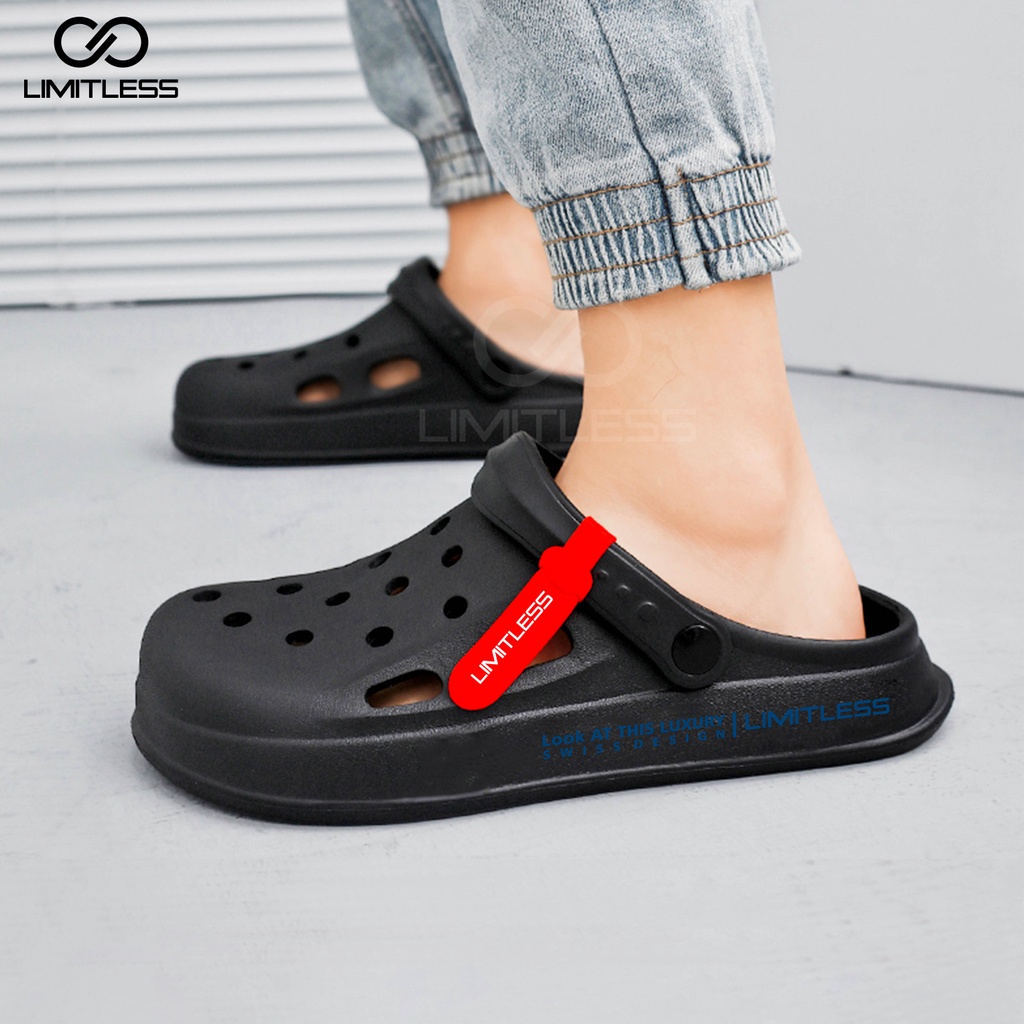 Sandal Pria Slop ELIZER Terbaru Trendy Sendal Slide Pria Sandal Selop Cowok Outdoor Casual Non Slip