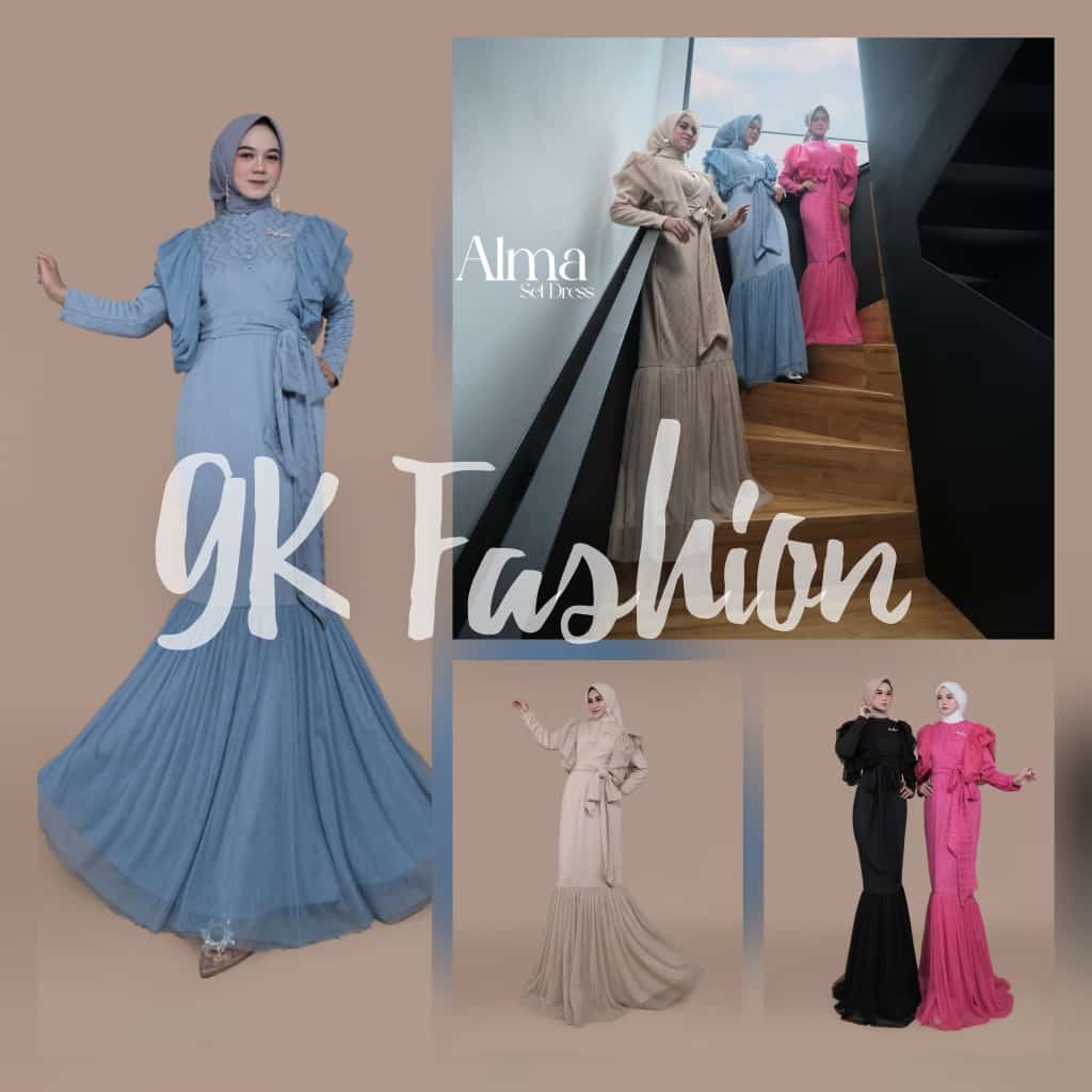 Alma Dress Busui Free Bros Original Fit LD 110 by MK