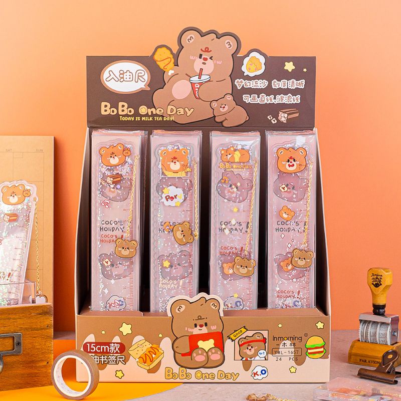 

Penggaris 15cm / penggaris pendek / penggaris panjang / penggaris sekolah / peralatan sekolah / Alat-alat untuk sekolah / penggaris glitter air / penggaris anime /anime kartun / boneka bear