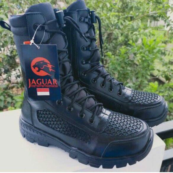 LANGSUNG KIRIM Sepatu pdl terbaru TNI/POLRI bahan kulit asli brand jaguar