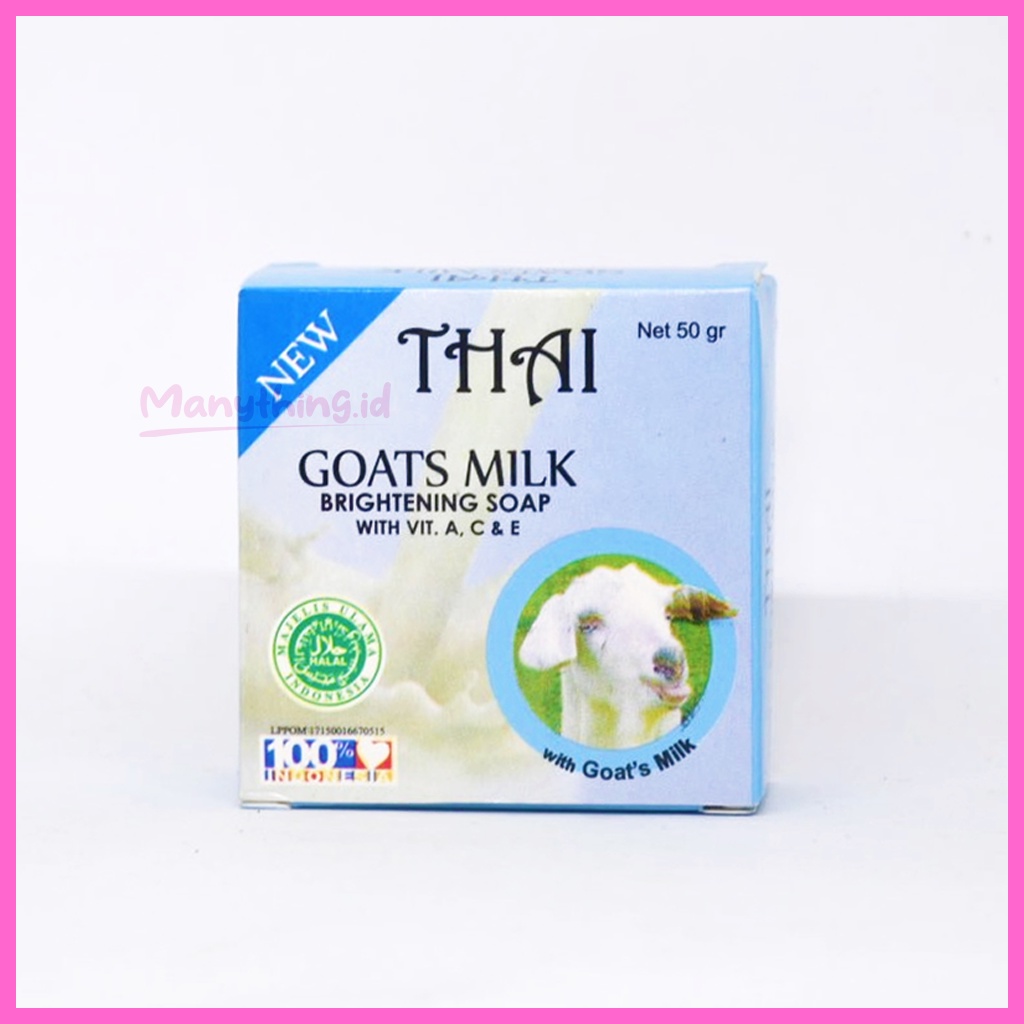 THAI Goats Milk Soap 50gr - Sabun Susu Kambing Aman BPOM Original Murah