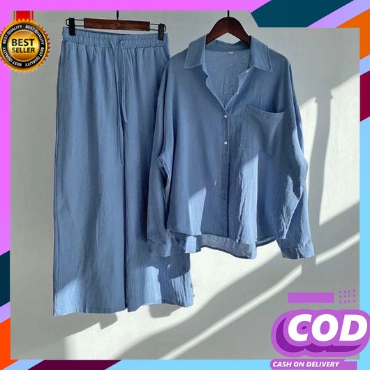 Baju Muslim Oneset Wanita Terbaru 2023 Setelan Idul Fitri One Set Syari Muslimah Celana Panjang Pere