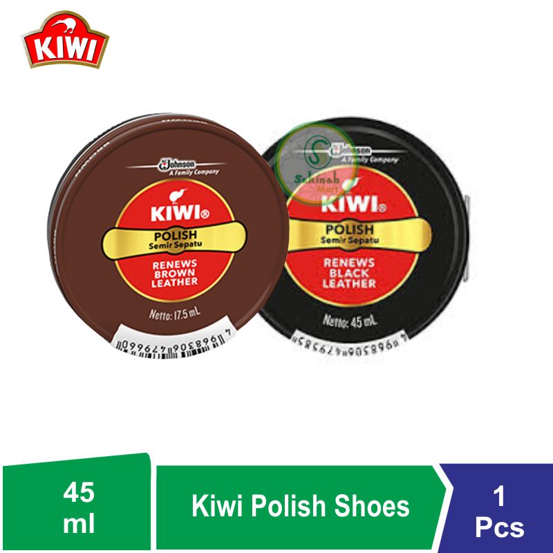 Semir Sepatu Kiwi Paste Shoe Care Polish Black / Coklat 45ml