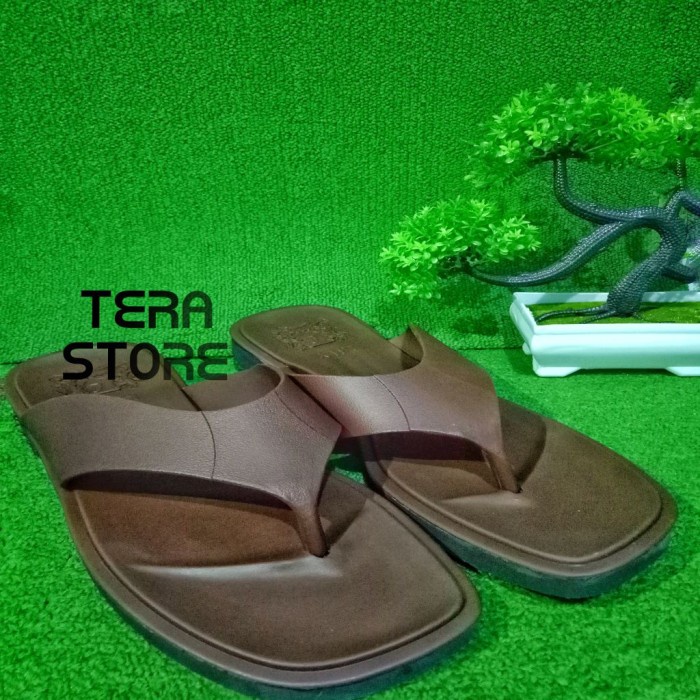 Sandal Pria Sandal Pria Merk Lily Type 201 (ORIGINAL) - Cokelat Tua, 39(X2X3) IMPORT Sendal Pria Kek