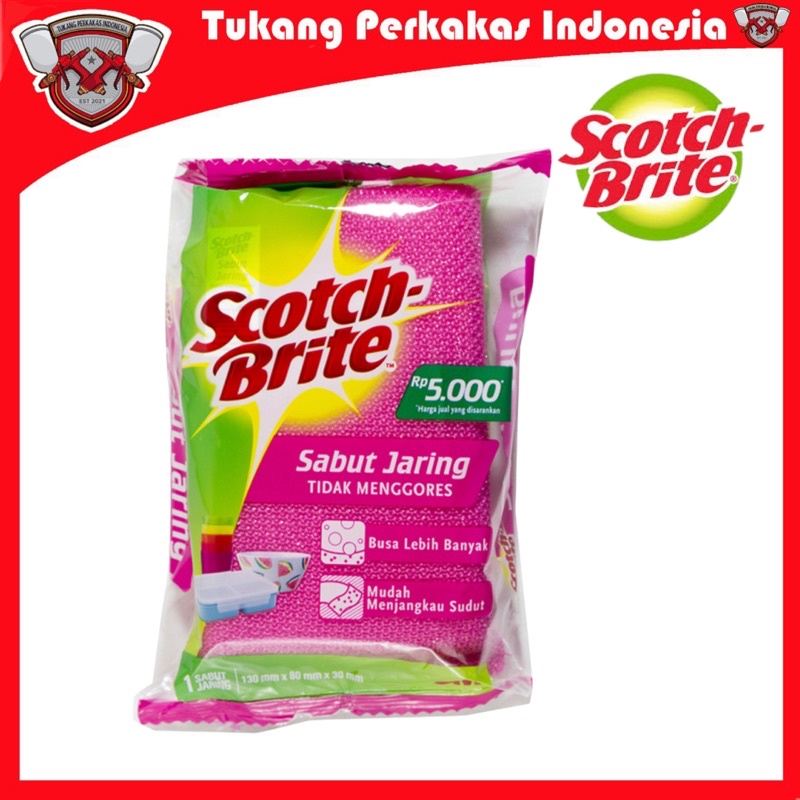 Scotch brite 3M Sabut jaring ID-T60 sabut cuci alat plastik