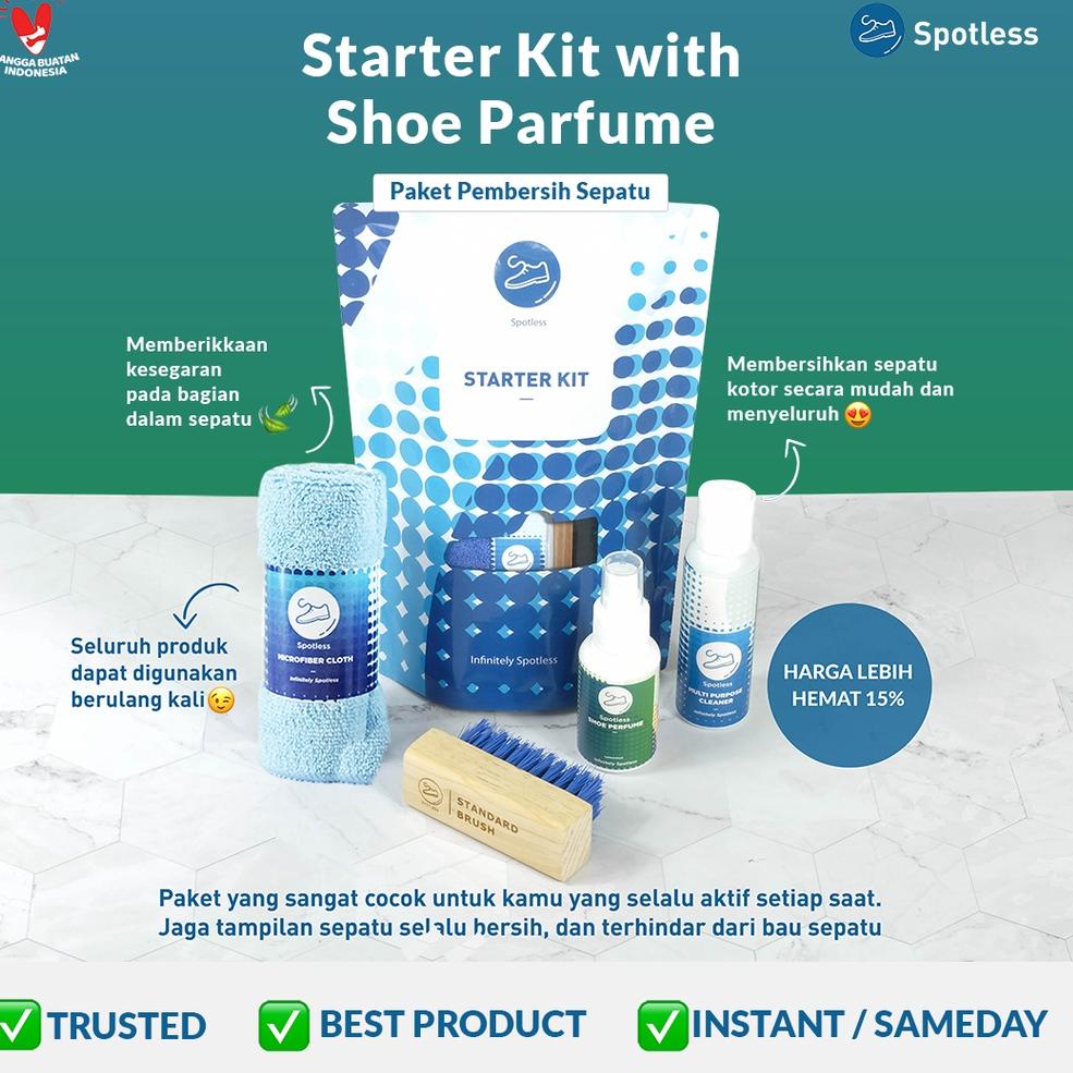 STOK TERBARU Spotless Shoe Cleaner Starter Kit Sabun Pembersih Sepatu + Shoe Perfume