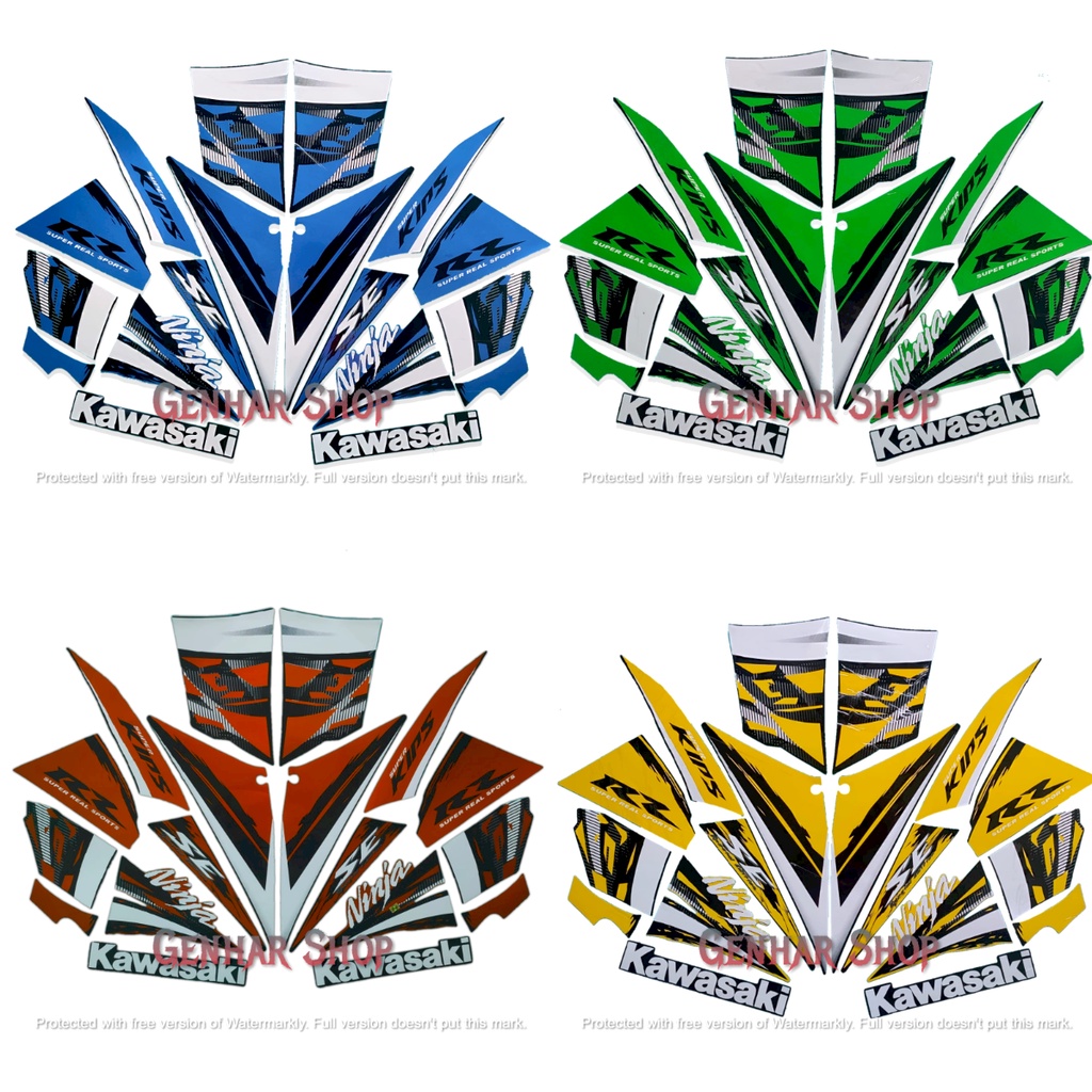 STIKER STRIPING LIS BODY MOTOR KAWASAKI NINJA RR SE 2014 STRIPING NINJA RR 2014 SE STANDAR FULL SET