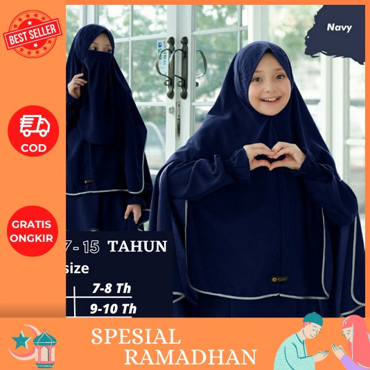 Meggi Set Vol 2 Kids Set Hijab Kids Original By Putri Alifa - Termasuk Kerudung Jilbab Gamis Baju Mu