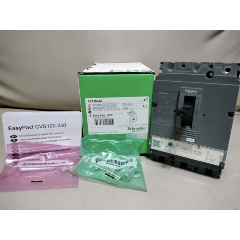 MCCB CVS 100F 3pole 63/80/100Amper schneider