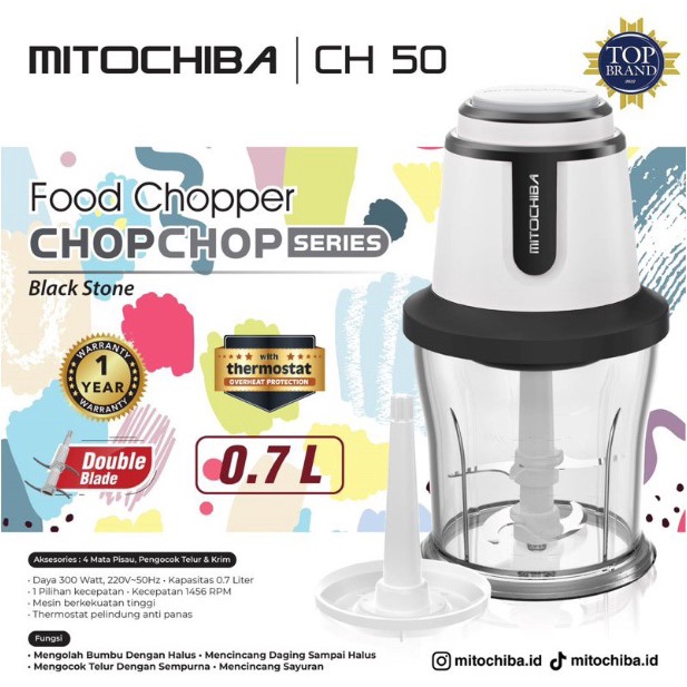 Mitochiba Blender Food Chopper 0.7L Chopchop Series MITO CH50 CH 50