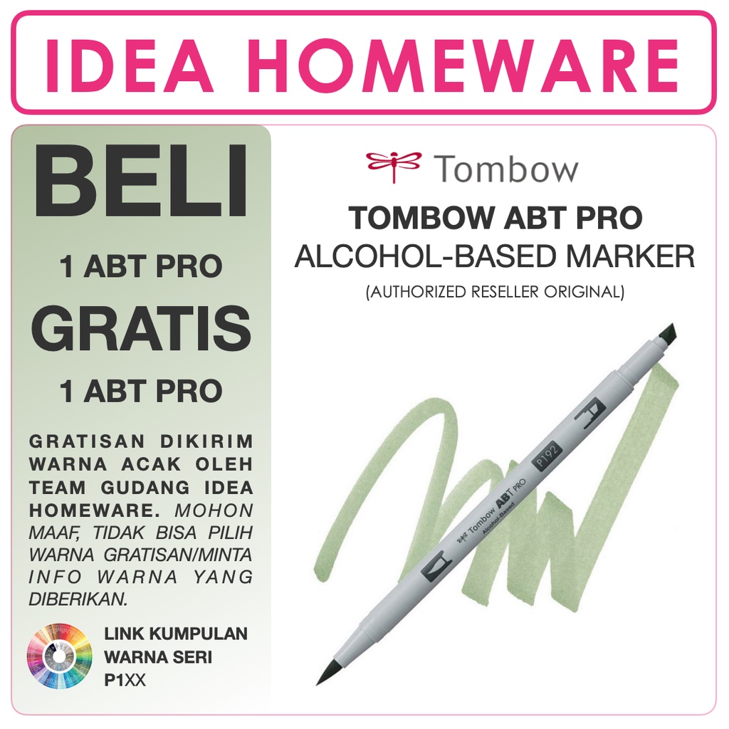 

Tombow ABT PRO Dual Brush Pen Alcohol Base Satuan - 06