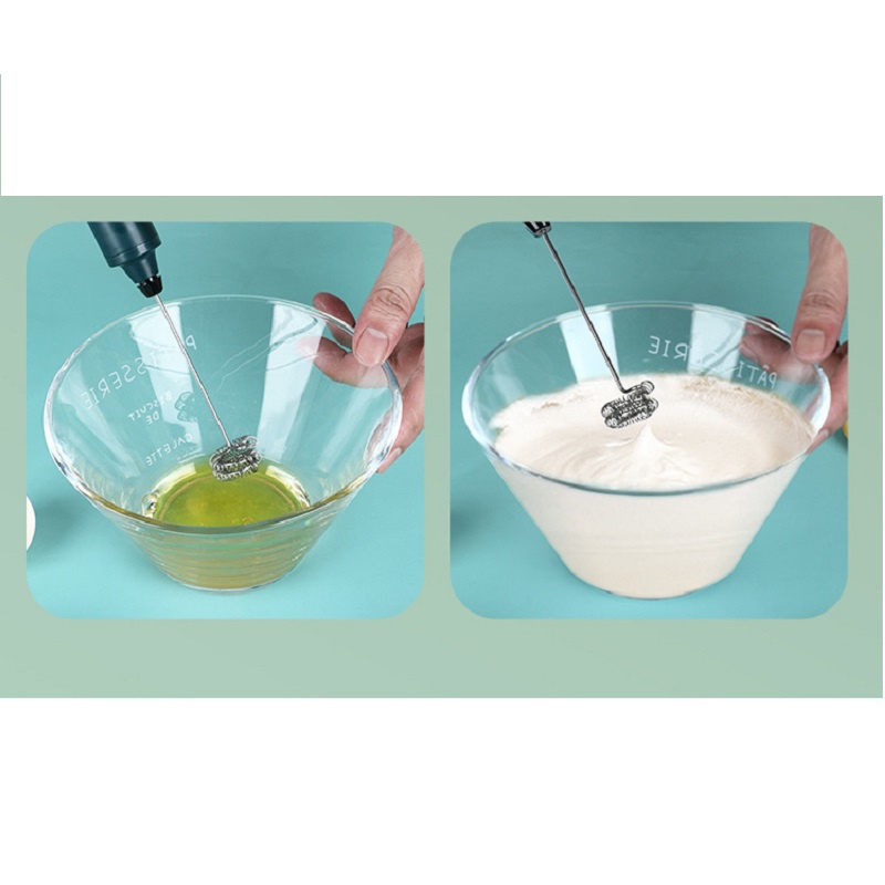 Rechargeable Pembuih Susu Pengocok Telur Handheld Blender Milk Frother Electric Mixer Portable Egg Beater USB