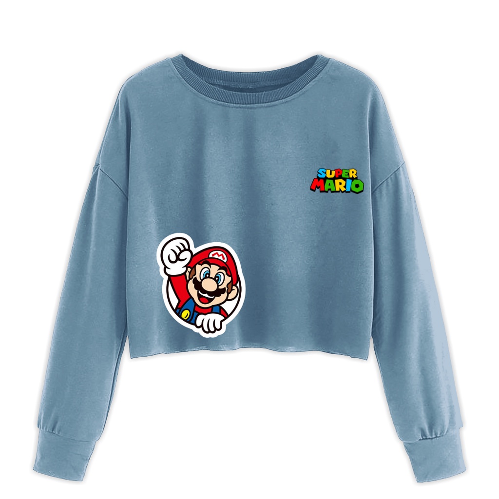 SWEATER CROP WANITA SUPER MARIO