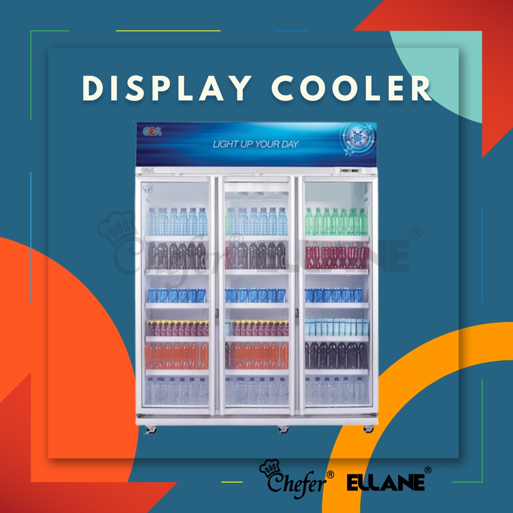DISPLAY COOLER LEMARI PENDINGIN MINUMAN 3 PINTU