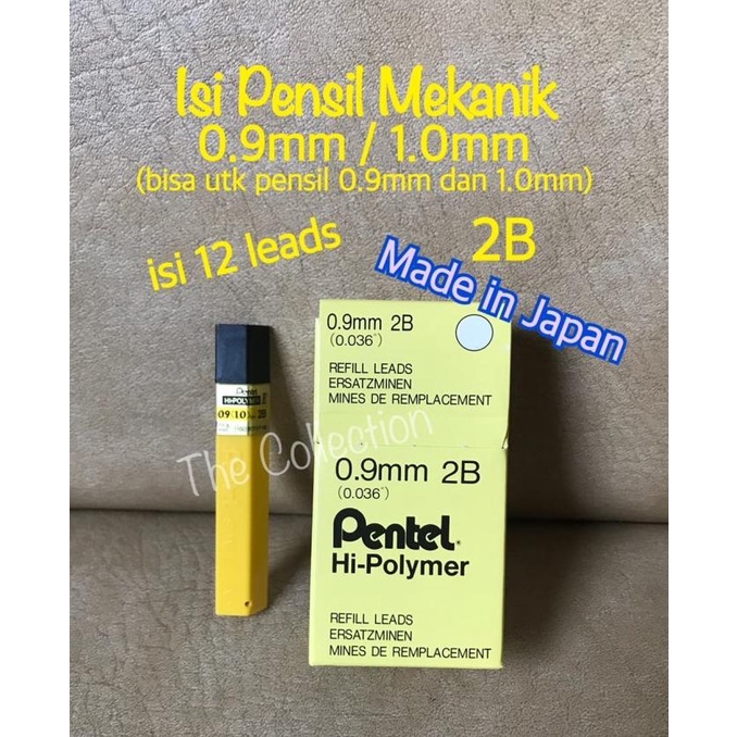 

ATK0620PT isi 12 leads 0.9mm 1.0mm isi pensil Pentel 50E-2B9 refill