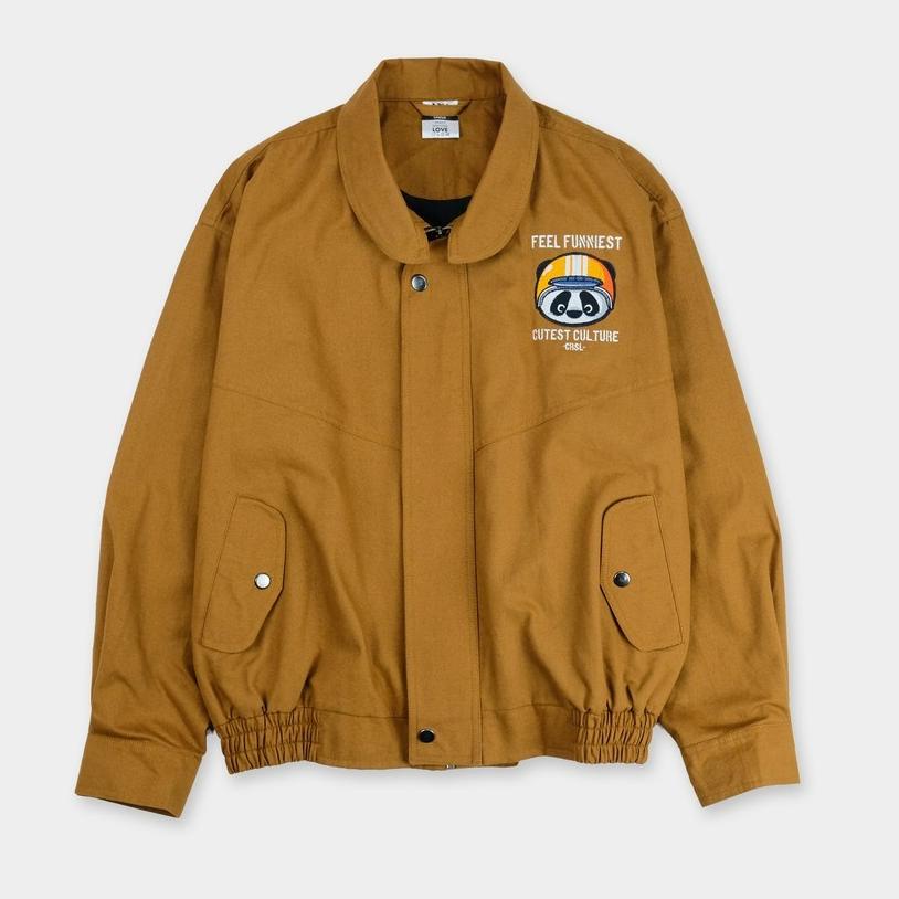 BOOMING CRSL Popo Cute Rider Jacket | Brown | Bomber Jacket | Jaket Motor