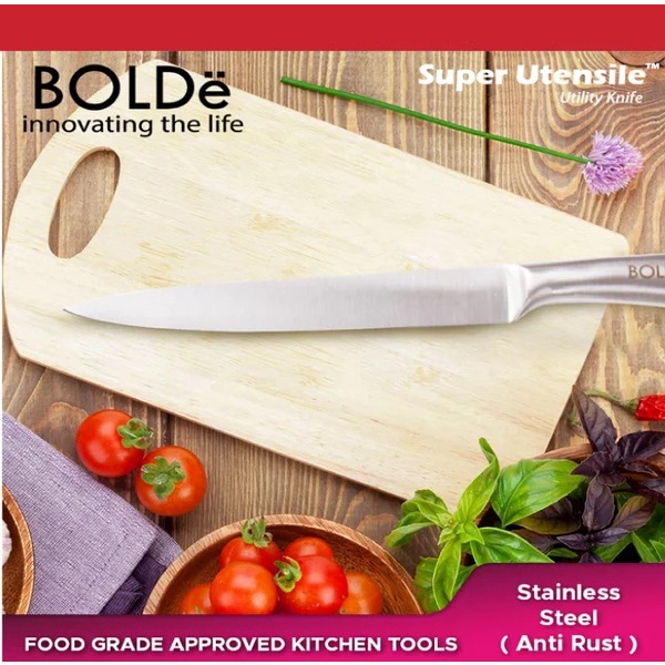 BOLDe Super Utensil Titanium Utility Knife - Pisau Dapur Anti Karat Stainless Serbaguna  -  Pisau Masak - Pisau Buah Serbaguna