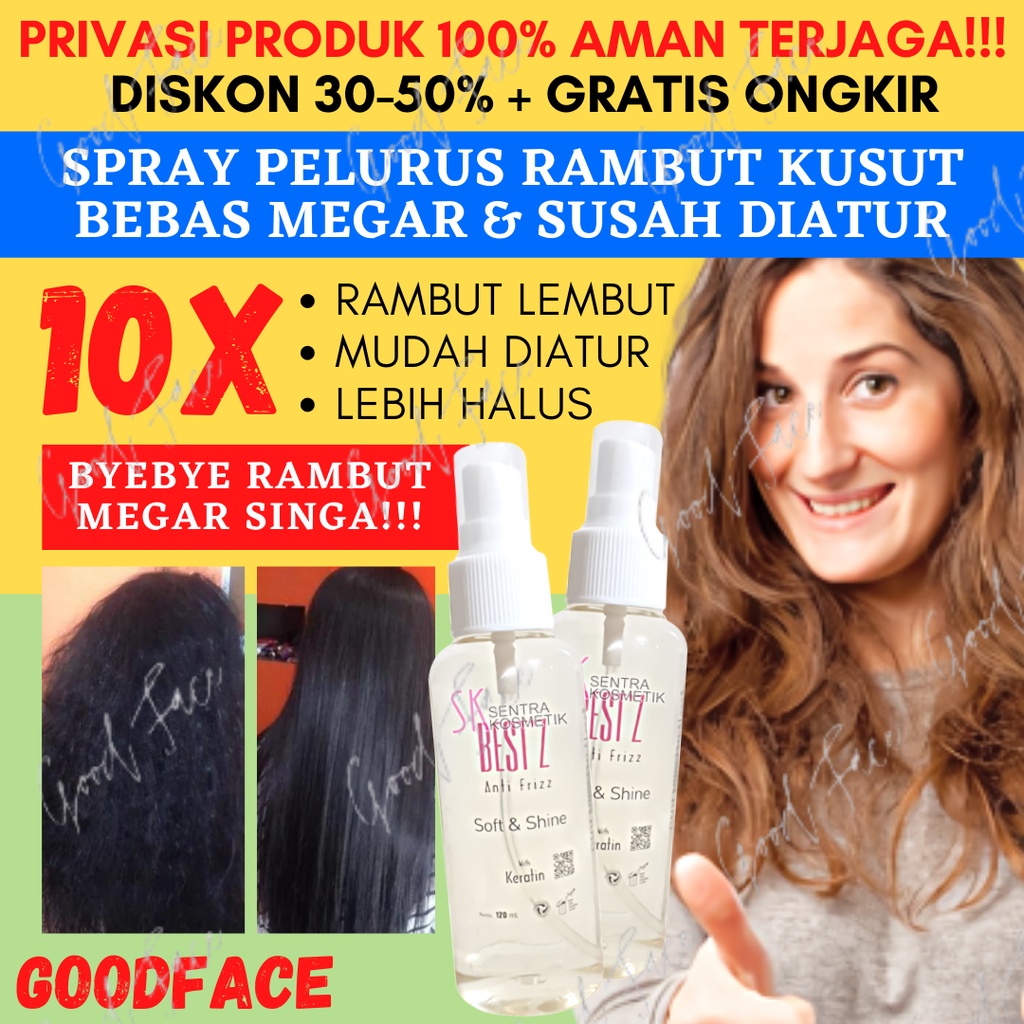 SPRAY RAMBUT BESTZ ANTI FRIZZ SOFT N SHINE KERATIN 120ML