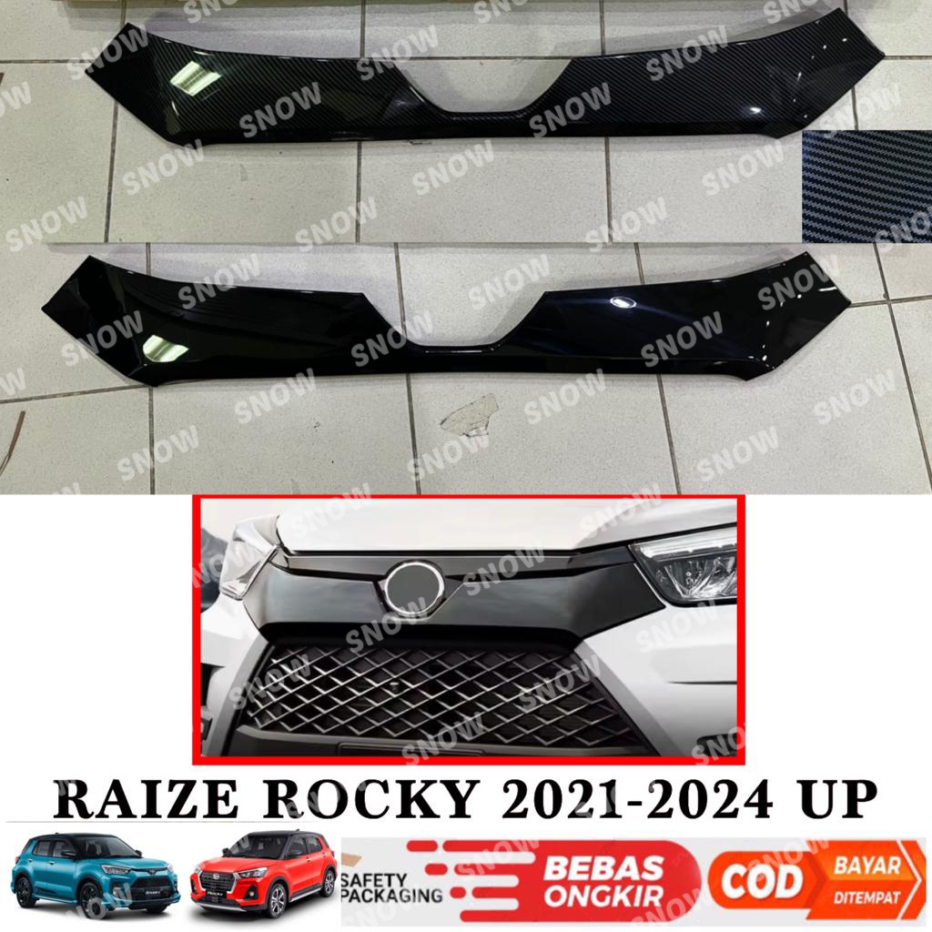 Grill Depan Bumper V1 Raize Rocky 2021 2023 2024 Hitam Carbon