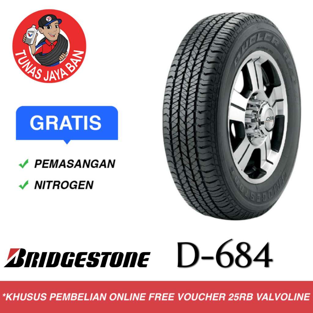 Ban Mobil Fortuner Pajero Bridgestone Dueler H/T 684 II 265/65 R17 Surabaya 265 65 17