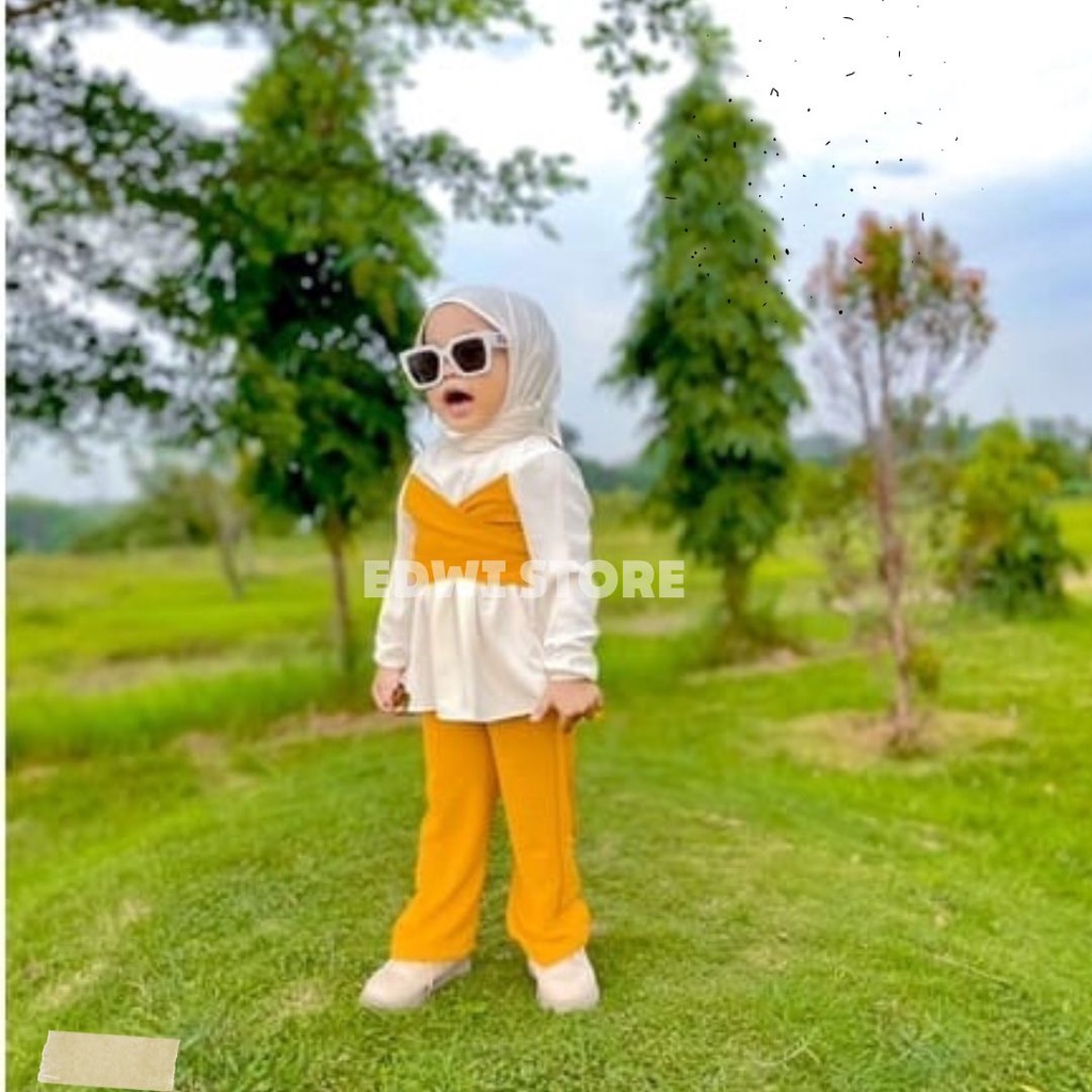 Set Baju Anak Perempuan Setelan Lesty Bahan Premium Usia 2 - 7 Tahun