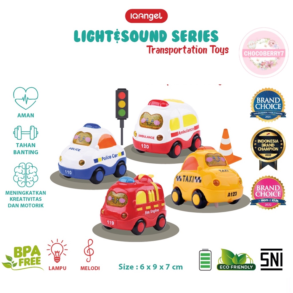 IQAngel Transportation Car Toys / Mainan Bayi Edukatif / Mainan Motorik Anak IQ Angel IQBT0147