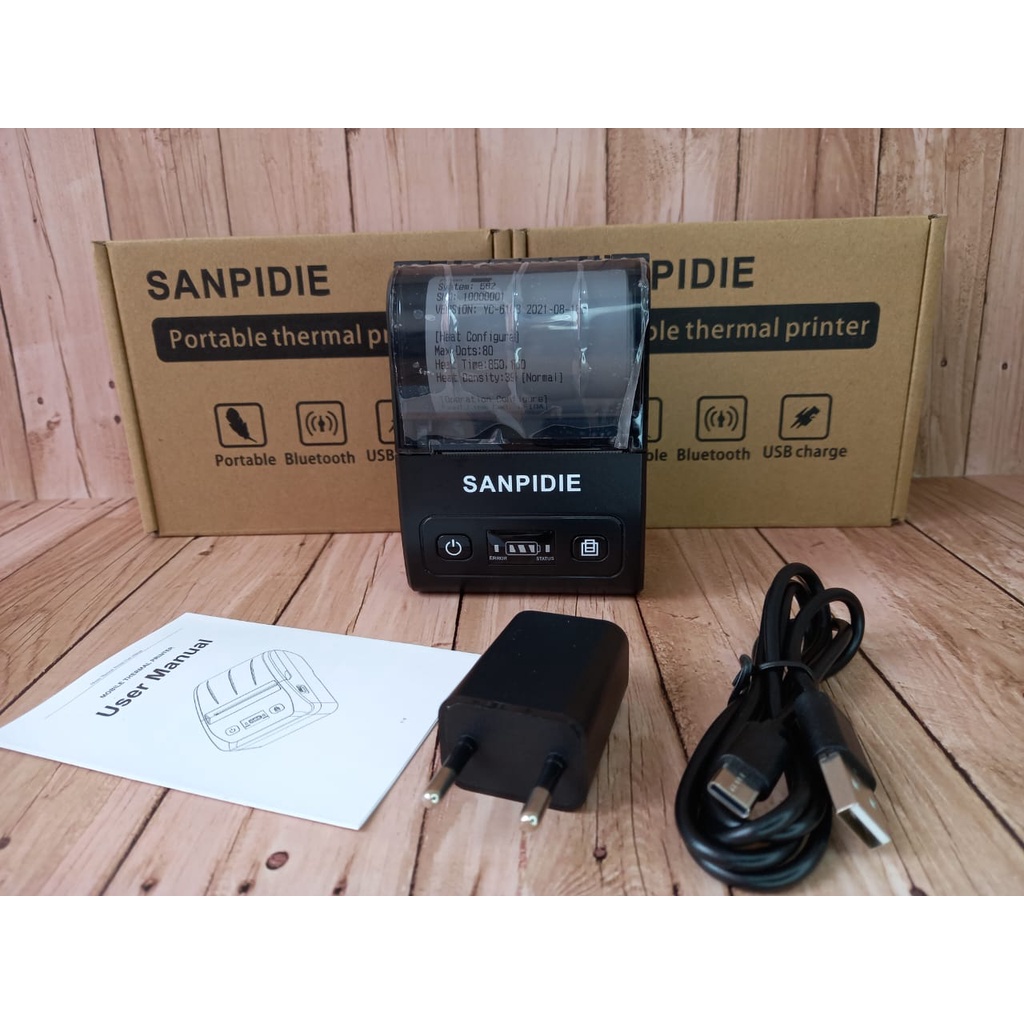 

Mobile Printer Bluetooth Mini Tipe 582 Printer Thermal Plus Kertas