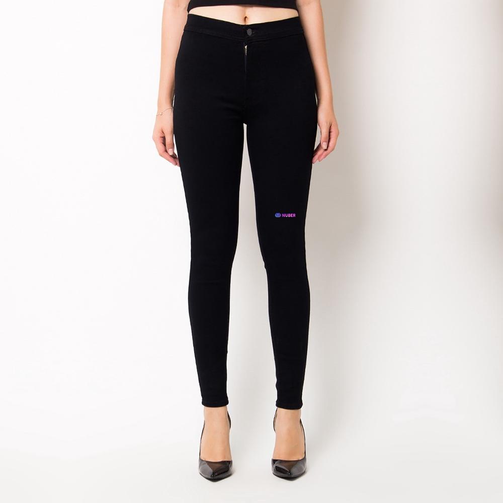 MURAH BANGET NUBER Highwaist Celana Jeans Skinny PETUNIA Black