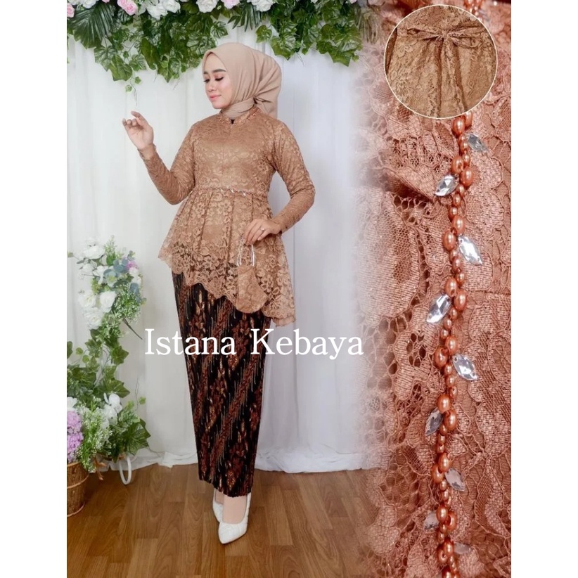 Ready Tunik Pesta Brukat Payet By Istana Kebaya//Tunik Brukat Payet Modern//Kebaya Brukat Pesta/Kebaya wisuda/Baju Kebaya/Pakaian wanita/Pakian wanita moden/pakaian tradisional/kebaya brukat