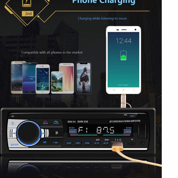 ➱ Tape Audio Mobil Multifungsi Bluetooth USB MP3 FM Radio Tip Mobil ☑