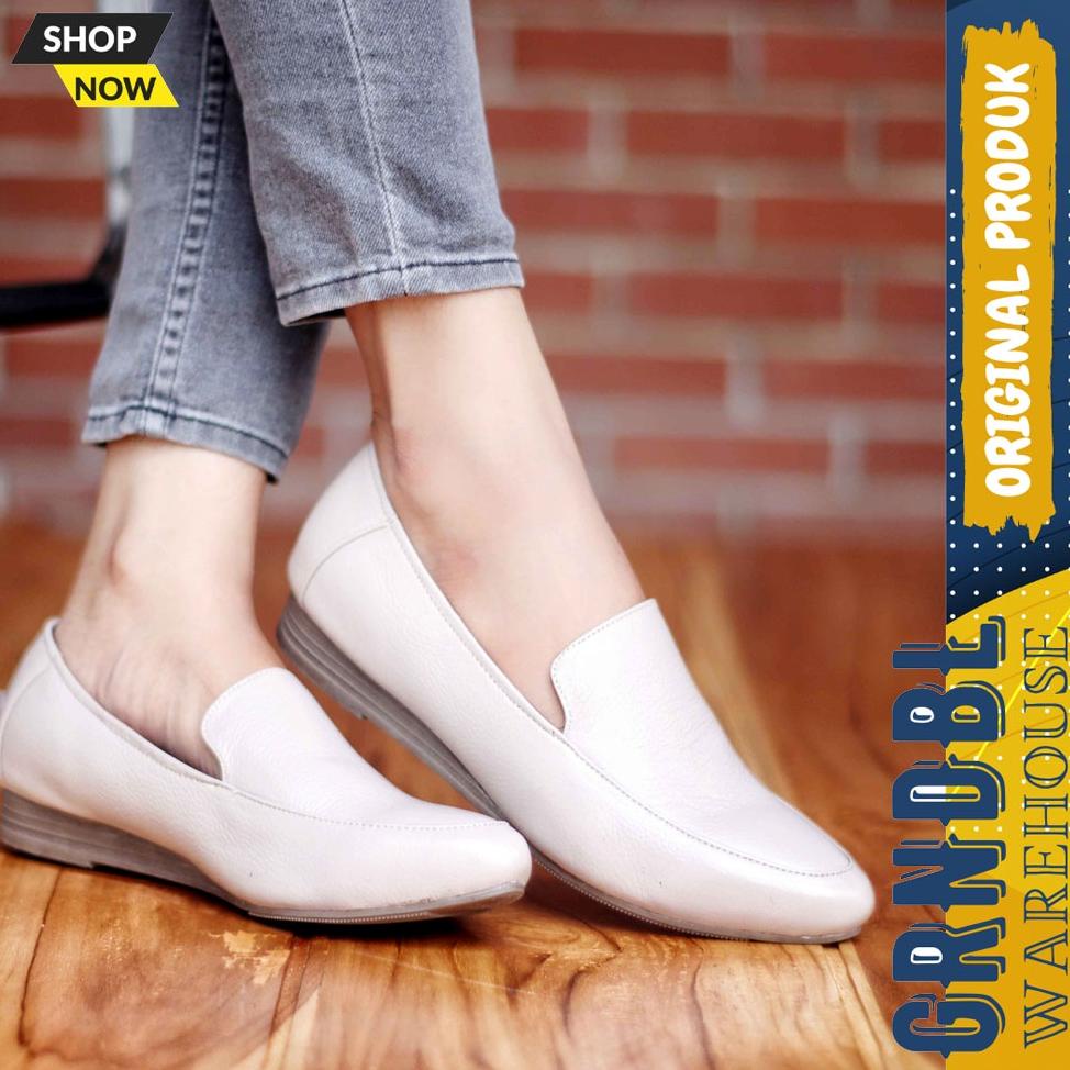 [COD] GRNDBL ANDERSON Sepatu Formal Casual Slop Selop Slip On Kerja Papirut Kulit Asli Garut Cewek /