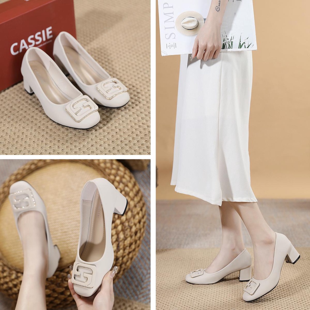 GSW Sepatu kerja wanita hak tahu heels chuncky ( C2023 ) heels wanita import
