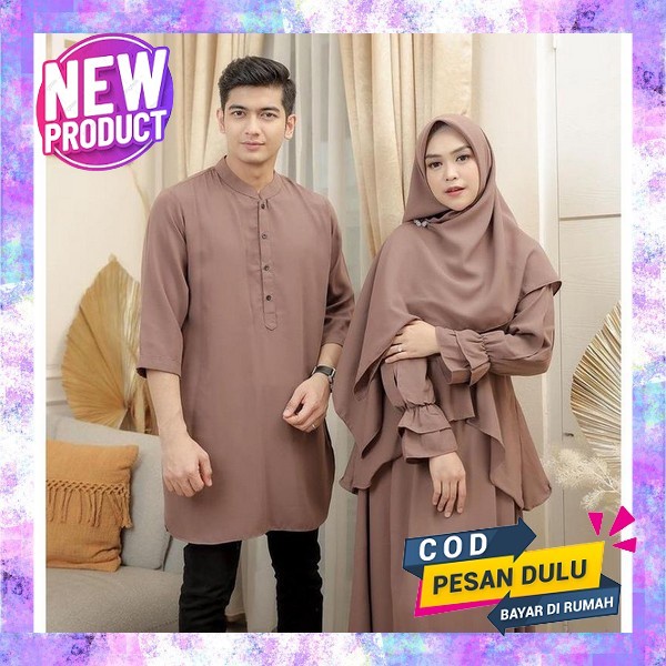 Baju Couple Sarimbit Keluarga Syafeea Muslim Terbaru Gamis Kakha Muslim Remaja Dewasa Couple Seragam
