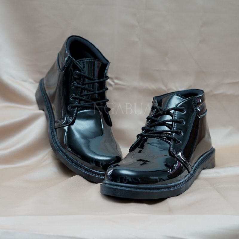 Sepatu PDH Tali 4 Doff &amp; Kilap Jatah Terbaru Pentofel Dinas TNI POLRI SECURITY INTANSI BASARNAS