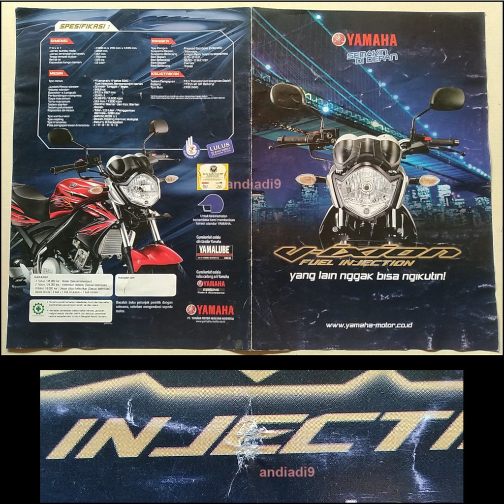 BROSUR SEPEDA MOTOR YAMAHA VIXION FUEL INJECTION