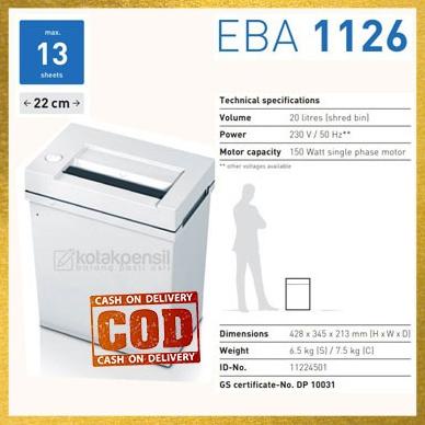 

EBA 1126 S Mesin Penghancur Kertas Dokumen / Paper Shredder