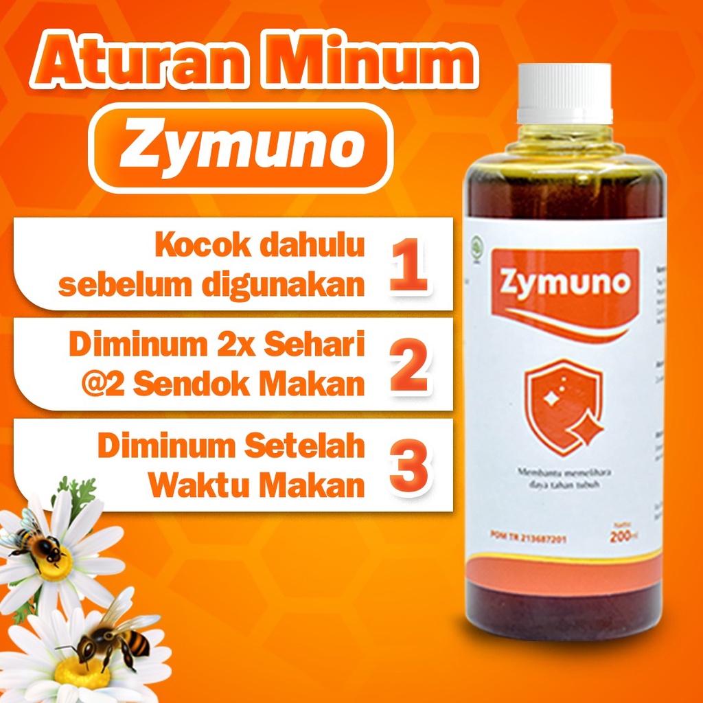 Zymuno Paket 3 Botol – Vitamin Herbal Cegah Flu Demam Batuk Tingkatkan Daya Tahan Tubuh Imun Masalah Pencernaan Jaga Kesehatan Tubuh Bantu Percepat Penyembuhan Penyakit