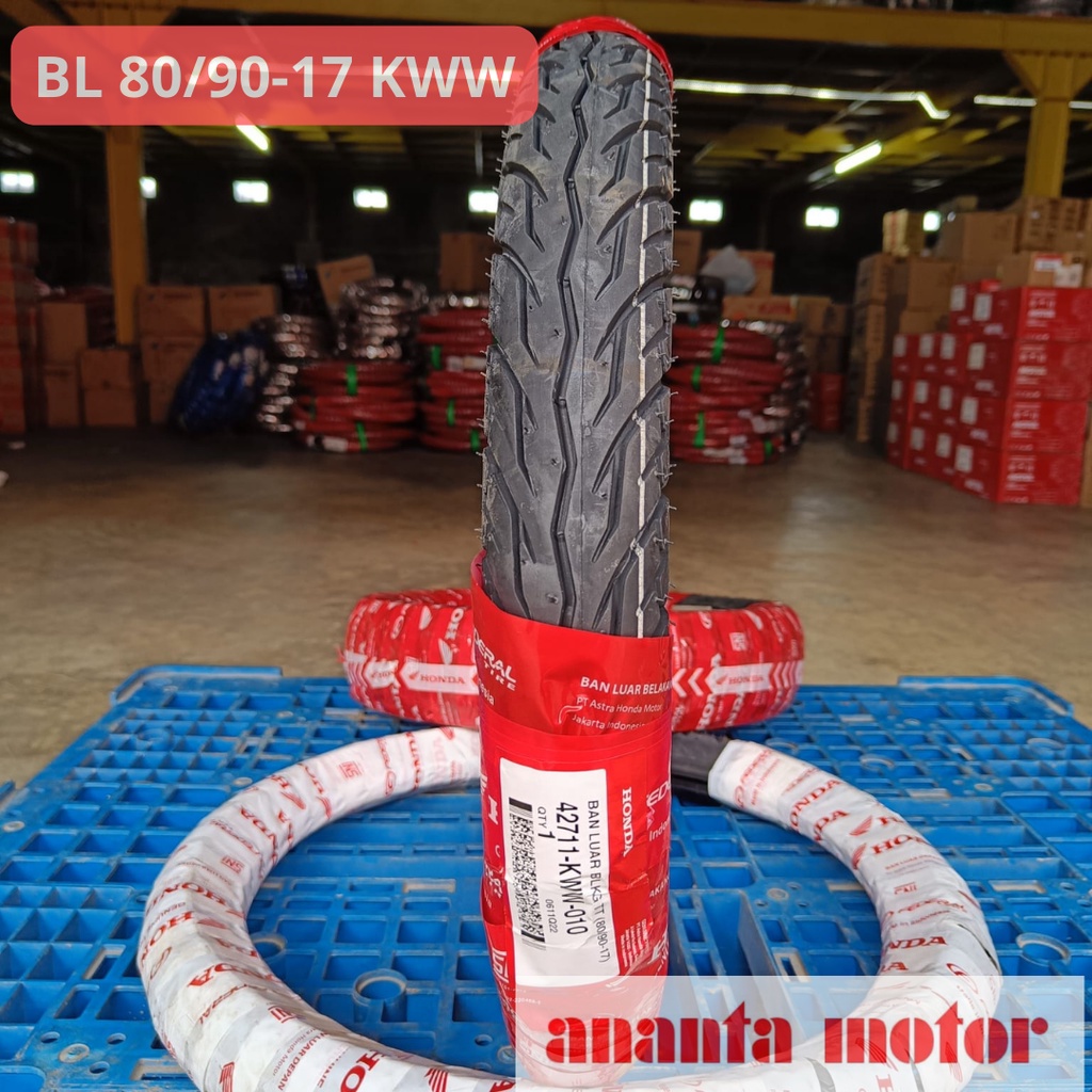 010225 ANANTA BAN LUAR 80/90-17 KWW BELAKANG FEDERAL HONDA ORIGINAL 42711-KWW-010