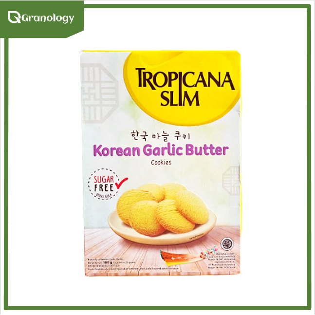 Tropicana Slim Korean Garlic Butter Cookies Sugar Free 1 Box 5 Sachet